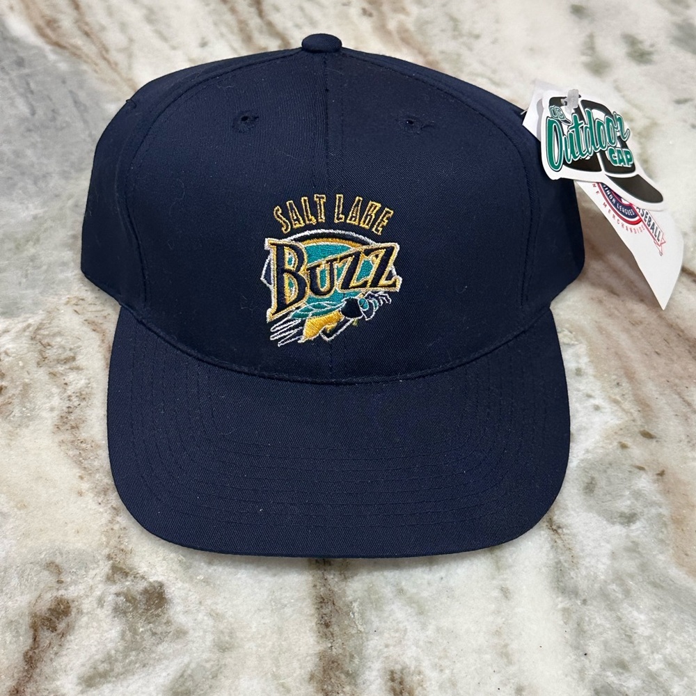 NEW Vintage 90s Salt Lake Buzz Plain Logo Minor League Baseball SnapBack Hat Cap